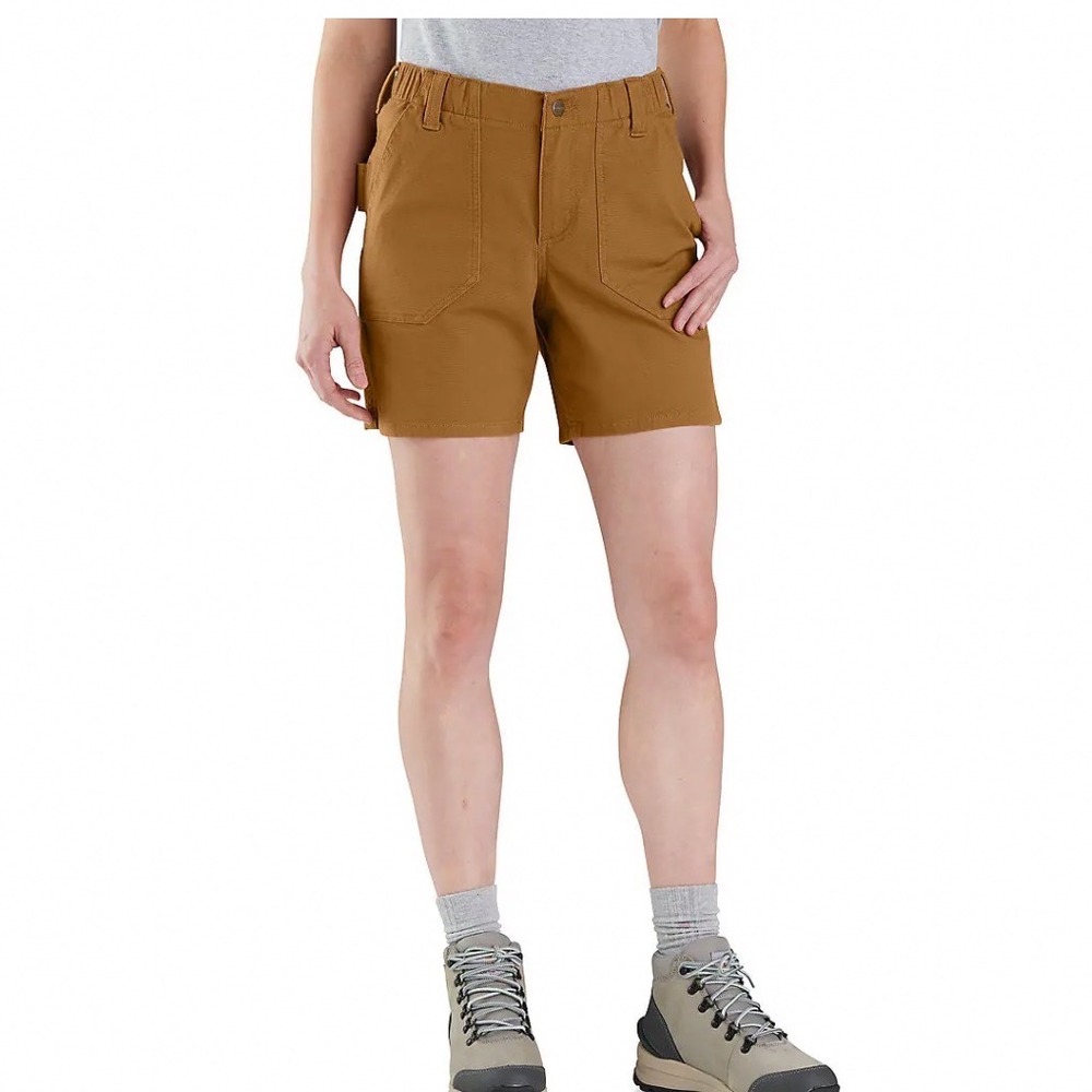 NWT Carhartt Ashland Canvas Work Shorts Brown Outdoor Gorpcore Hiking Women 14